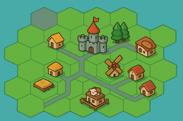 Village with background